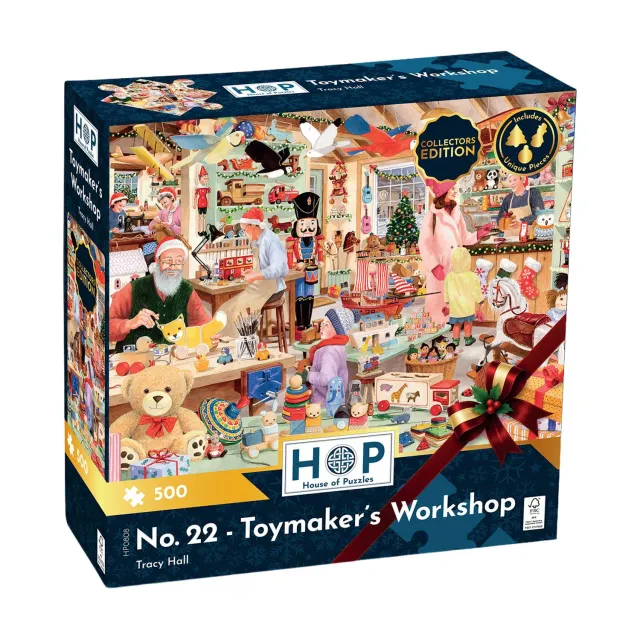 House of Puzzles No.22 Toymaker's Workshop puslespil 500 julemotiv