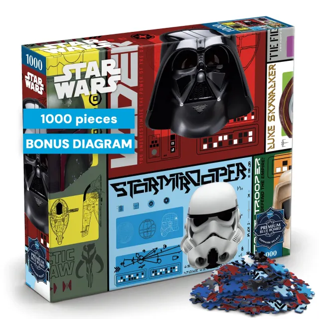 Buffalo Games Star Wars Helmets puslespil 1000 brikker Sapphire