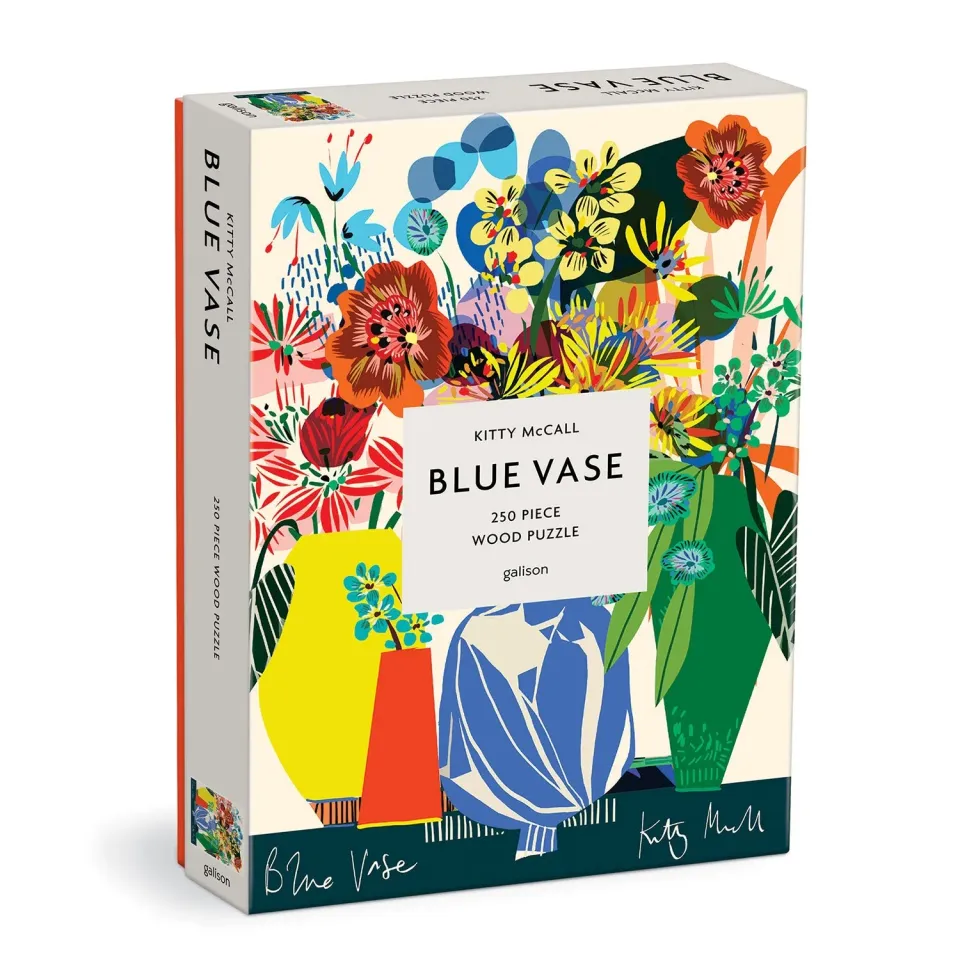 Galison Kitty McCall Blue Vase træpuslespil 250 brikker