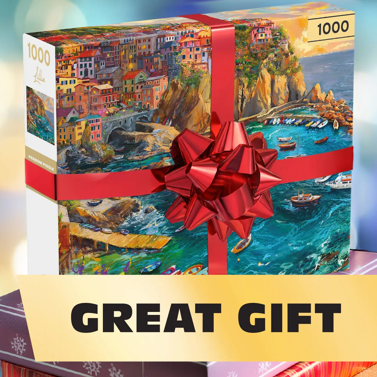 Buffalo Games Gold Cinque Terre Seas puslespil 1000 brikker kyst