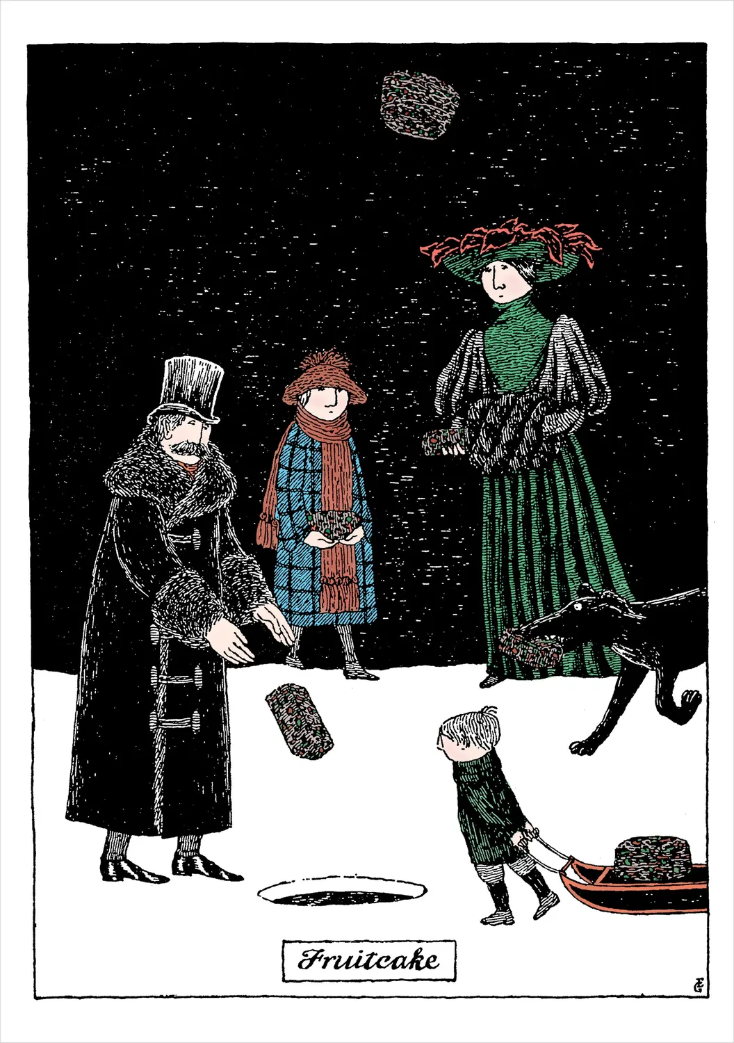 Pomegranate Edward Gorey julekort 20 stk humor
