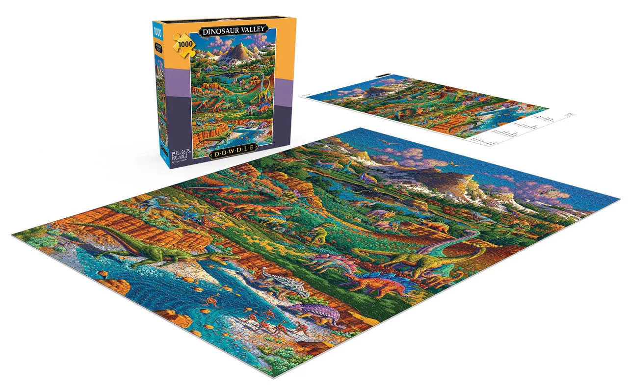 Buffalo Games Eric Dowdle Dinosaur Valley puslespil 1000 brikker dino